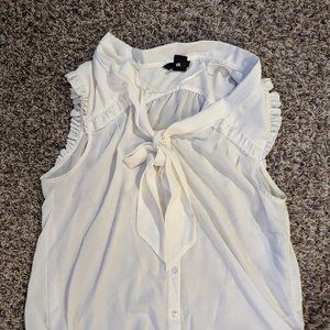 H&M Women's White Blouse - Size 10